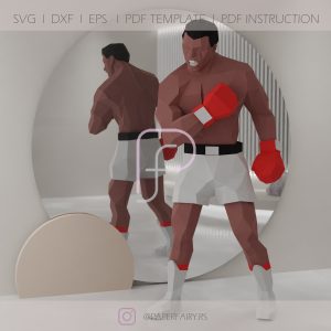 Mohammad Ali Papercraft Template