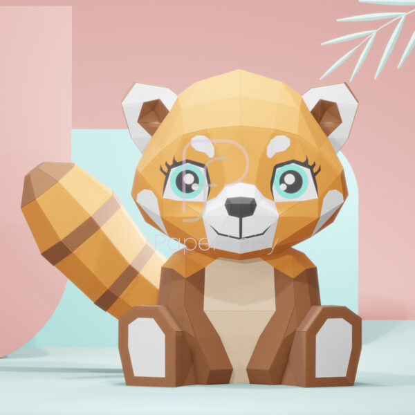 Crveni Panda od papira