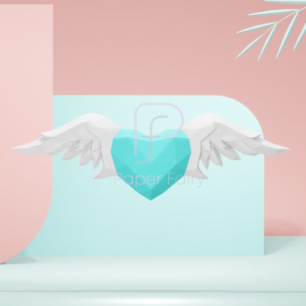 Papercraft Heart with wings