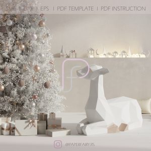 Fawn papercraft template