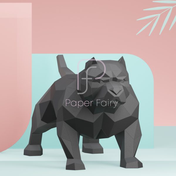 American Bully papercraft template