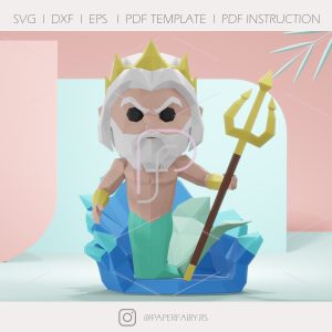 King Triton papercraft template