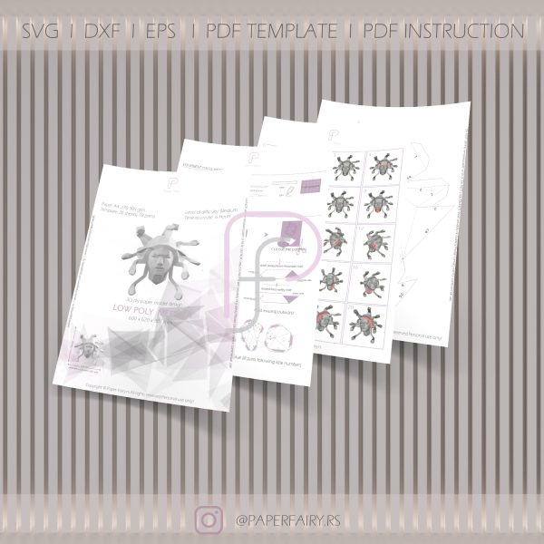 Medusa Gorgona Papercraft Template