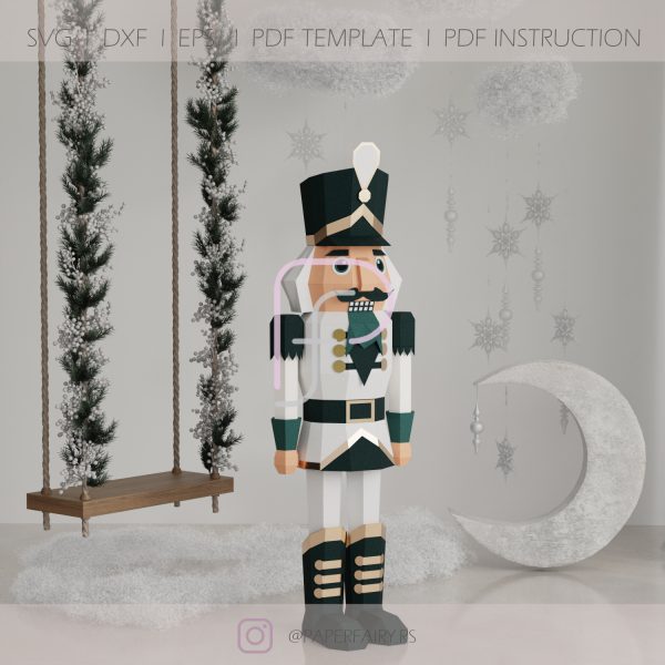 Nutcracker papercraft template