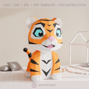 Tiger papercraft template