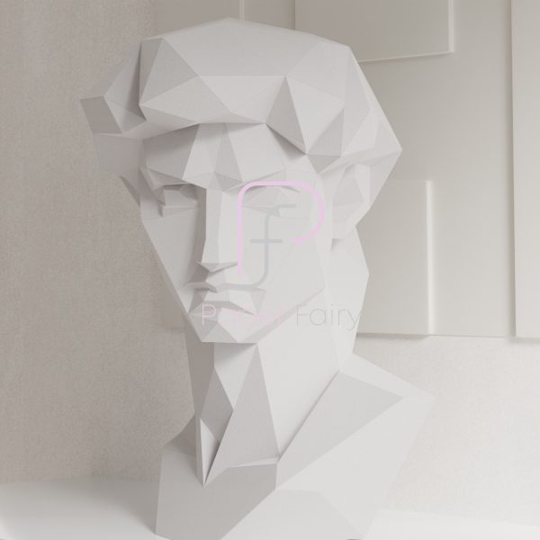 David bust Papercraft Template