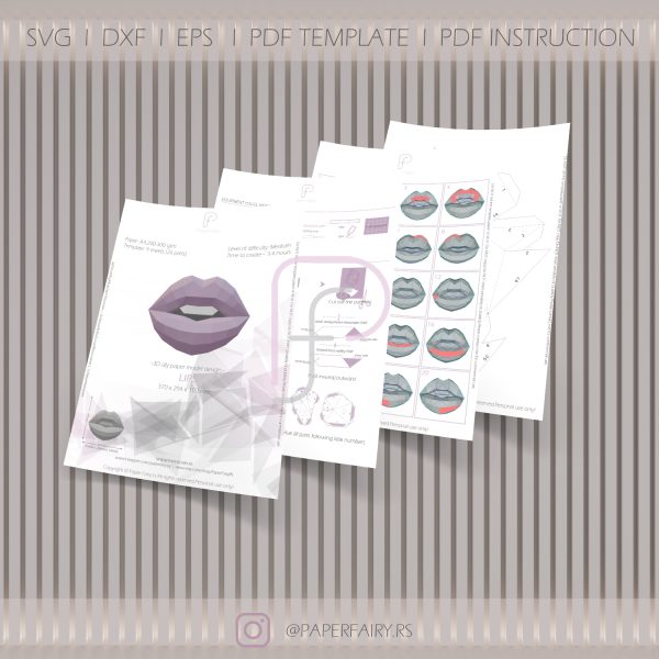 Lips Papercraft Template