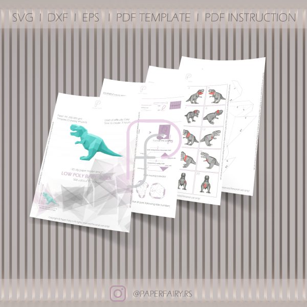 Baby Dinos Trio papercraft template