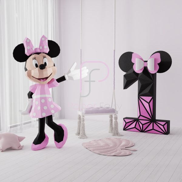 Minnie papercraft template