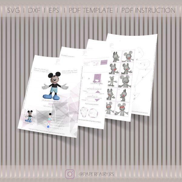 Mickey papercraft template