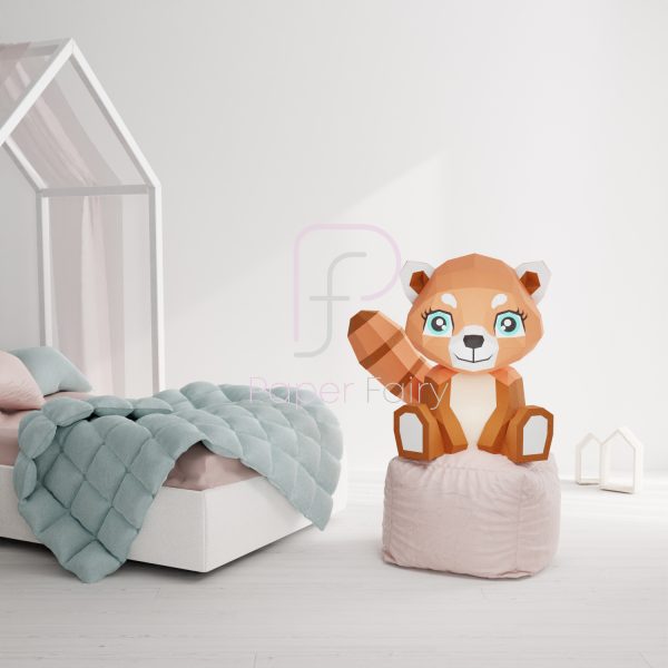 Red Panda papercraft template