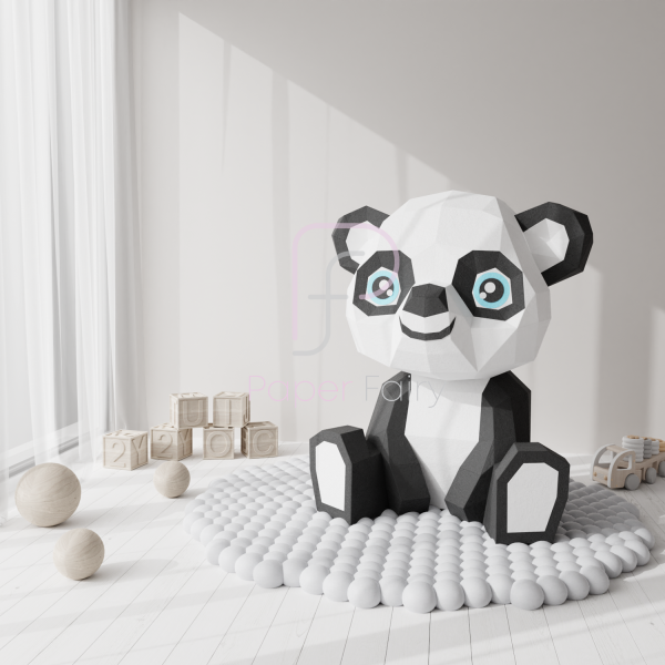 Panda papercraft template