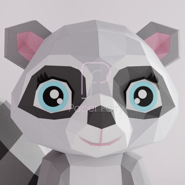 Raccoon papercraft template