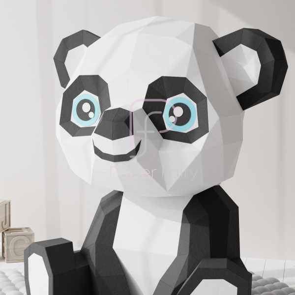 Panda papercraft template