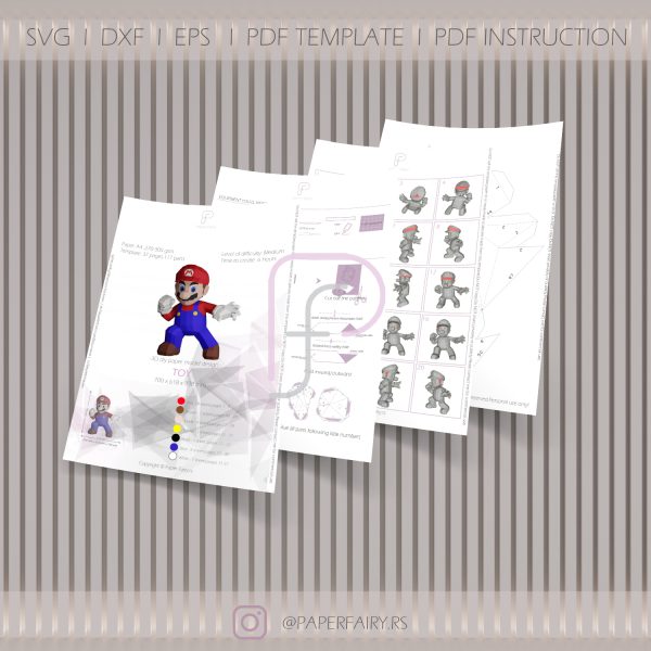 Super Mario papercraft template