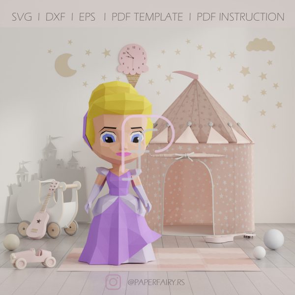 Cinderella papercraft template