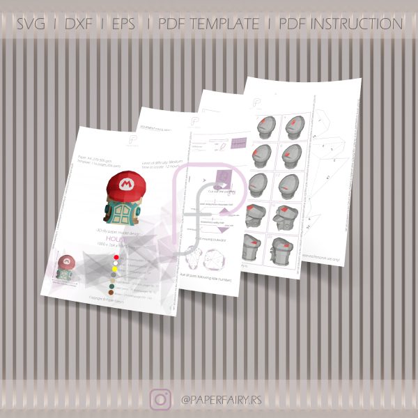 Super Mario papercraft template