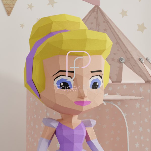 Cinderella papercraft template