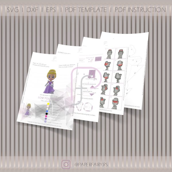 Cinderella papercraft template