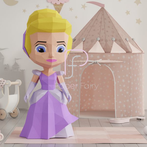 Cinderella papercraft template