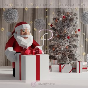 3D Santa Papercraft Template